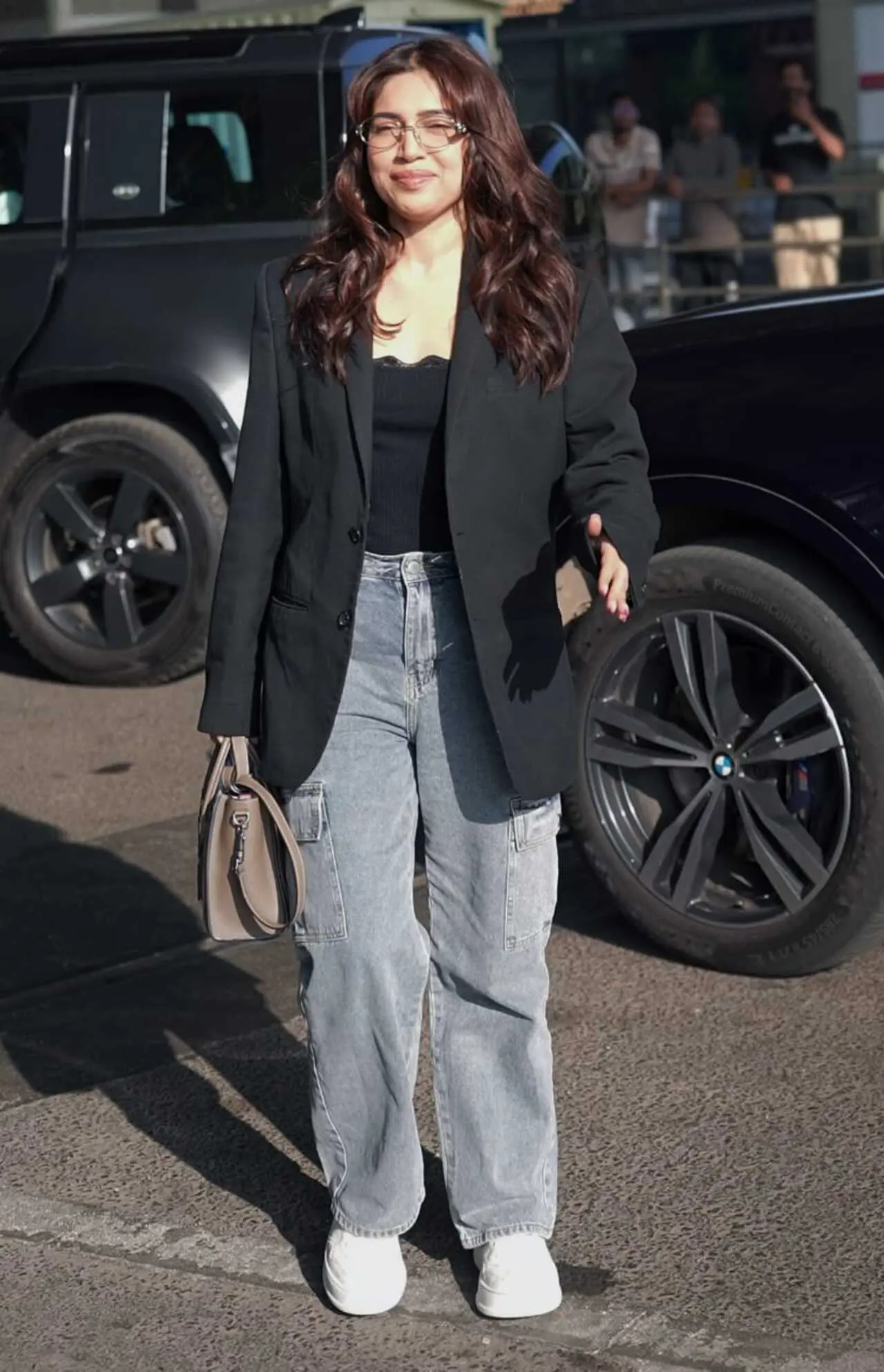 Bhumi Pednekar was seen in a business casual look at the airport